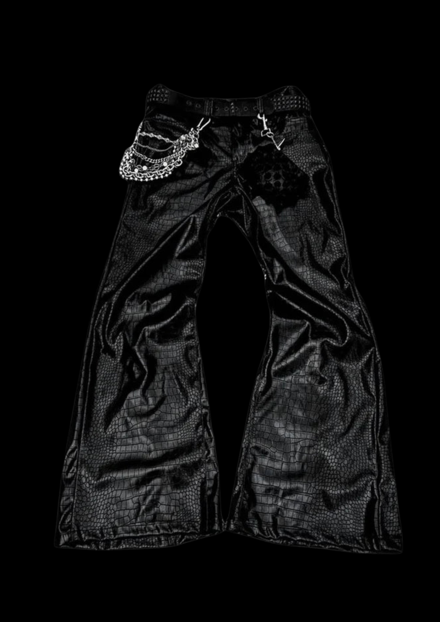 'BLACK0UT' FLARED JEANS ♰