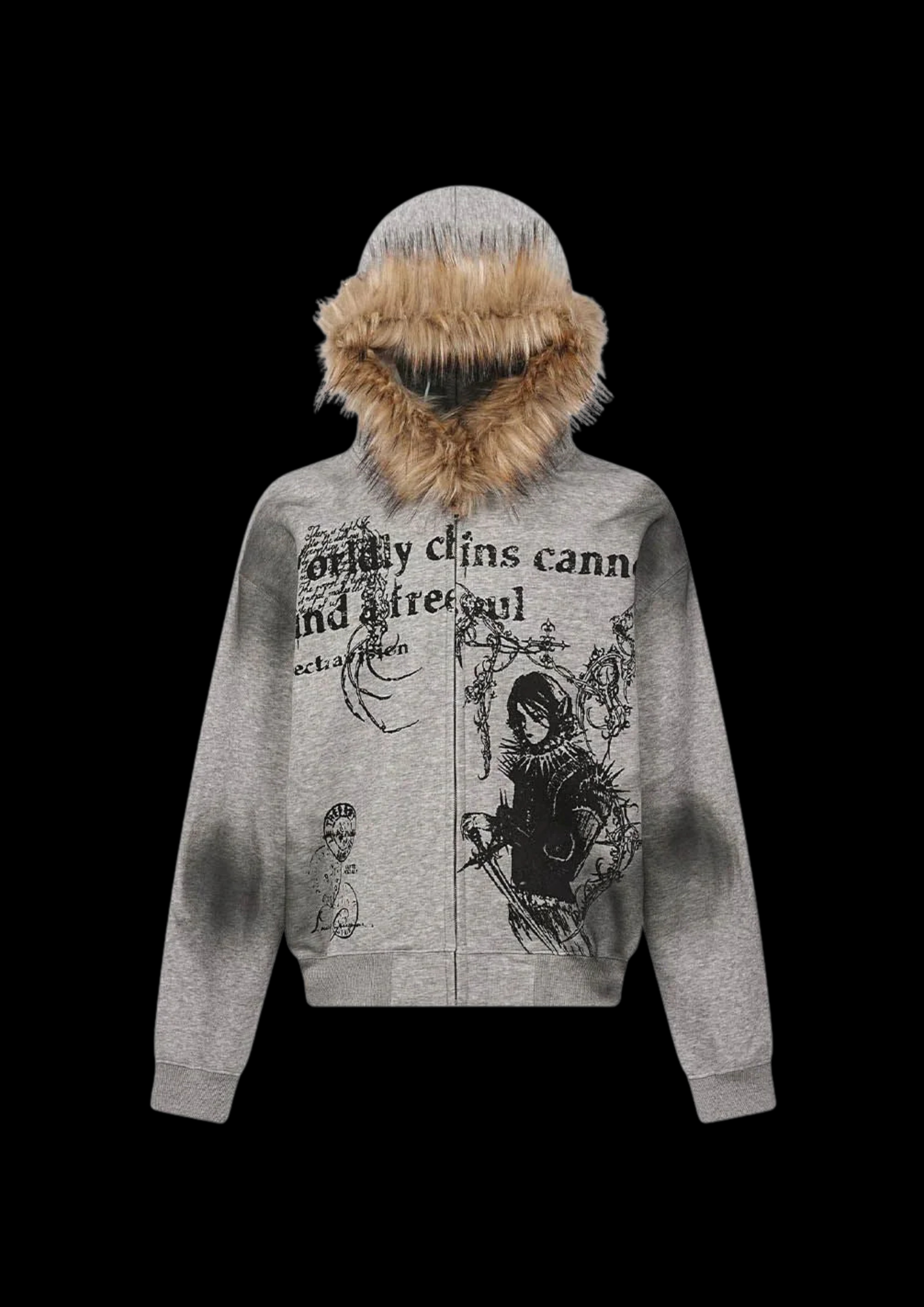 'MXRTEMART' FUR HOODIE' ♱