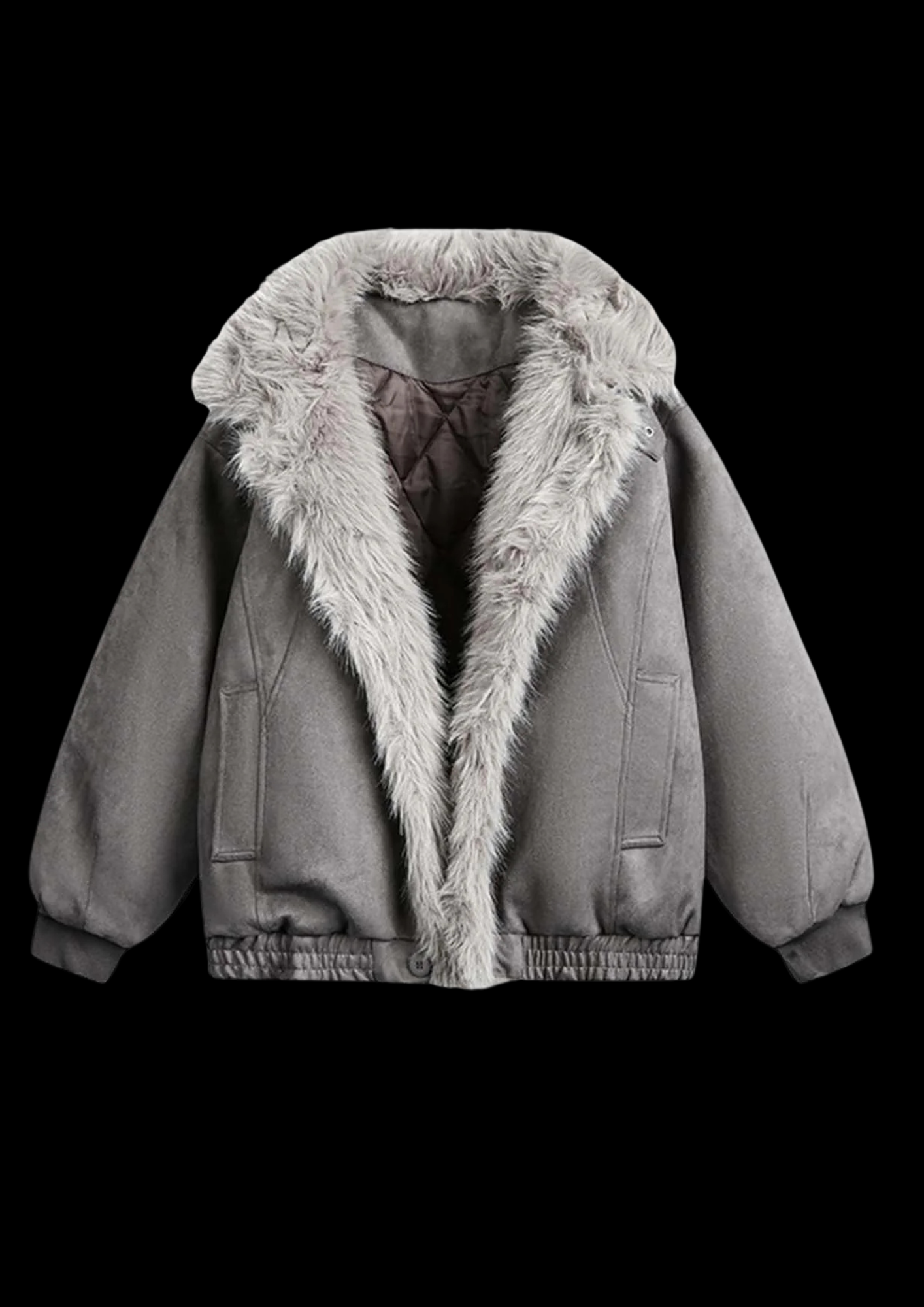 'VINTAGE FAUX FUR' BOMBER JACKET' ♰